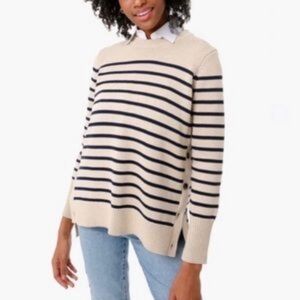 Tuckernuck Bar Harbor Striped Sweater Beige Navy